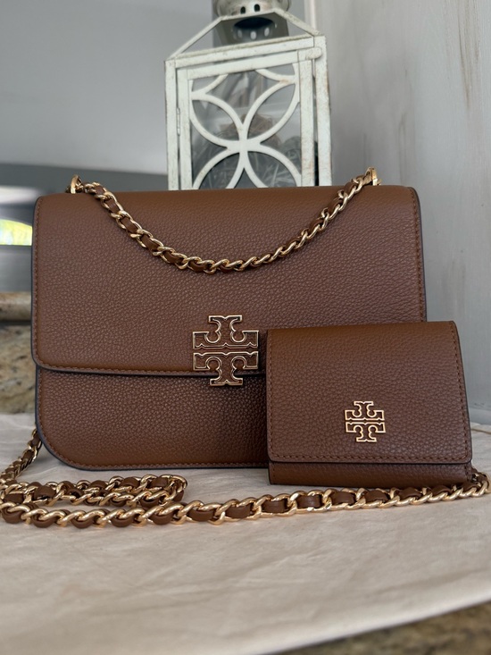 Tory Burch Handbags - New Tory Burch Britten Small Shoulder Bag & matching walletIn Moose